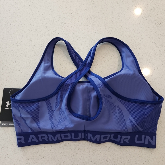 🍉 NWT Under Armour Sports Bra XL Blue - Picture 2 of 3